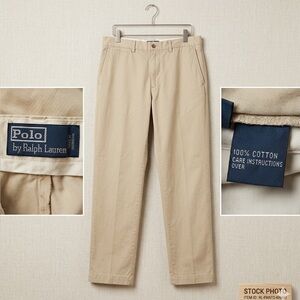 Polo by Ralph Lauren Men's Chino Pants in Light Khaki EUC 32x30